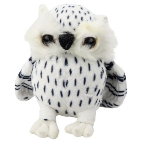 Pluszowa Mała Sowa Maskotka Przytulanka Biała Czarne Cętki 15cm LEAN Toys Pluszowa Mała Sowa Maskotka Przytulanka Biała Czarne Cętki 15cm LEAN Toys