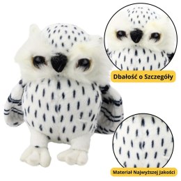 Pluszowa Mała Sowa Maskotka Przytulanka Biała Czarne Cętki 15cm LEAN Toys