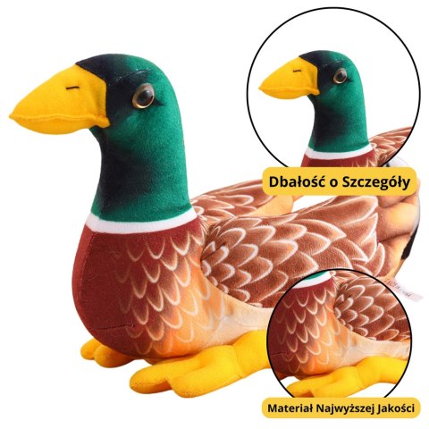 Pluszowa Maskotka Przytulanka Kaczka Brązowo Zielona 28cm LEAN Toys Pluszowa Maskotka Przytulanka Kaczka Brązowo Zielona 28cm LEAN Toys