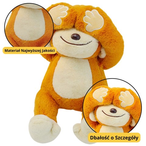 Pluszowa Maskotka Przytulanka Małpka Z Magnesami Brązowa 23cm LEAN Toys Pluszowa Maskotka Przytulanka Małpka Z Magnesami Brązowa 23cm LEAN Toys