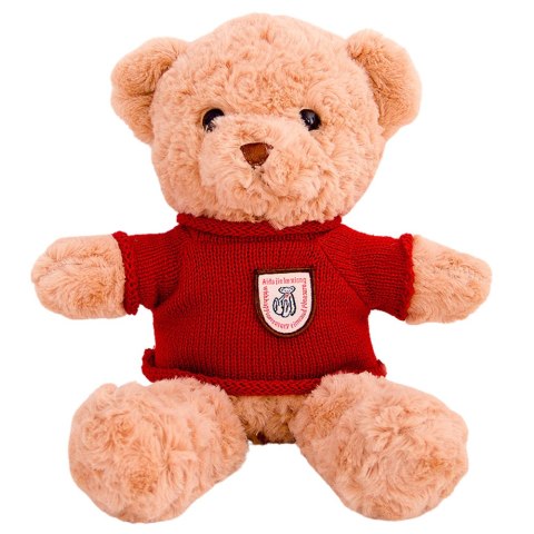 Pluszowa Maskotka Przytulanka Miś Beżowy Czerwony Sweterek 40cm LEAN Toys Pluszowa Maskotka Przytulanka Miś Beżowy Czerwony Sweterek 40cm LEAN Toys