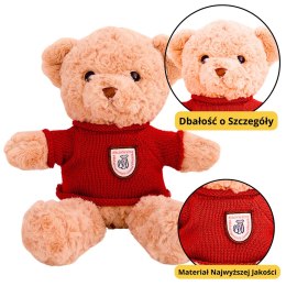 Pluszowa Maskotka Przytulanka Miś Beżowy Czerwony Sweterek 40cm LEAN Toys