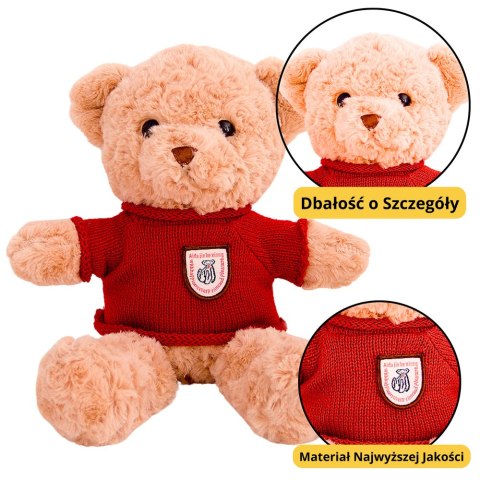 Pluszowa Maskotka Przytulanka Miś Beżowy Czerwony Sweterek 40cm LEAN Toys Pluszowa Maskotka Przytulanka Miś Beżowy Czerwony Sweterek 40cm LEAN Toys