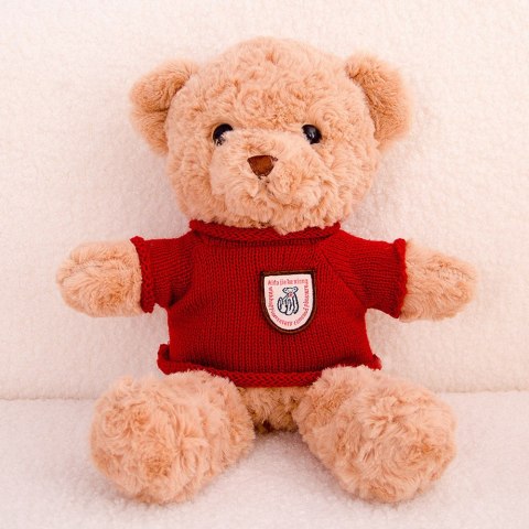 Pluszowa Maskotka Przytulanka Miś Beżowy Czerwony Sweterek 40cm LEAN Toys Pluszowa Maskotka Przytulanka Miś Beżowy Czerwony Sweterek 40cm LEAN Toys