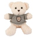 Pluszowa Maskotka Przytulanka Miś Biały Szary Sweterek 26cm LEAN Toys