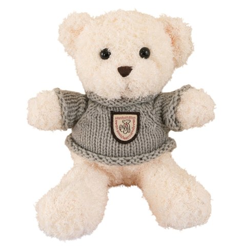 Pluszowa Maskotka Przytulanka Miś Biały Szary Sweterek 26cm LEAN Toys Pluszowa Maskotka Przytulanka Miś Biały Szary Sweterek 26cm LEAN Toys