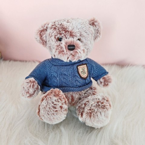 Pluszowa Maskotka Przytulanka Miś Szary Niebieski Sweterek 21cm LEAN Toys Pluszowa Maskotka Przytulanka Miś Szary Niebieski Sweterek 21cm LEAN Toys