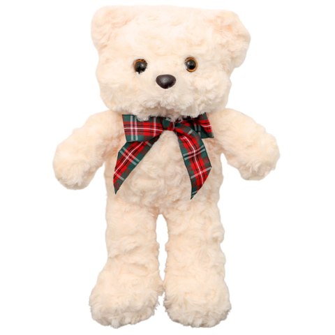 Pluszowa Maskotka Przytulanka Miś Z Kokardą Biały 30cm LEAN Toys Pluszowa Maskotka Przytulanka Miś Z Kokardą Biały 30cm LEAN Toys