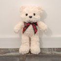 Pluszowa Maskotka Przytulanka Miś Z Kokardą Biały 30cm LEAN Toys