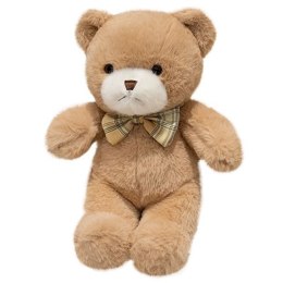 Pluszowa Maskotka Przytulanka Miś Z Kokardką Beżowy 25cm LEAN Toys