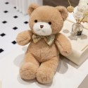 Pluszowa Maskotka Przytulanka Miś Z Kokardką Beżowy 25cm LEAN Toys