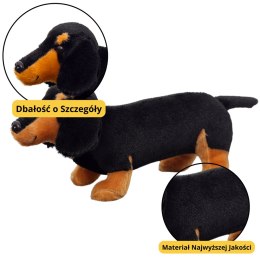 Pluszowa Maskotka Przytulanka Pies Jamnik Czarny 25cm LEAN Toys