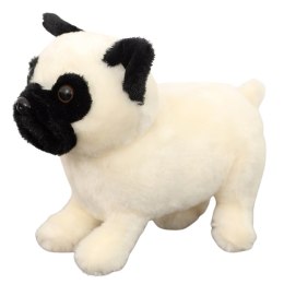 Pluszowa Maskotka Przytulanka Pies Mops Biały 19cm LEAN Toys