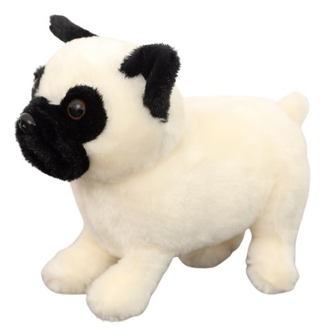 Pluszowa Maskotka Przytulanka Pies Mops Biały 19cm LEAN Toys Pluszowa Maskotka Przytulanka Pies Mops Biały 19cm LEAN Toys