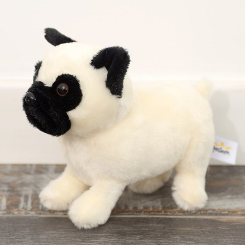 Pluszowa Maskotka Przytulanka Pies Mops Biały 19cm LEAN Toys Pluszowa Maskotka Przytulanka Pies Mops Biały 19cm LEAN Toys