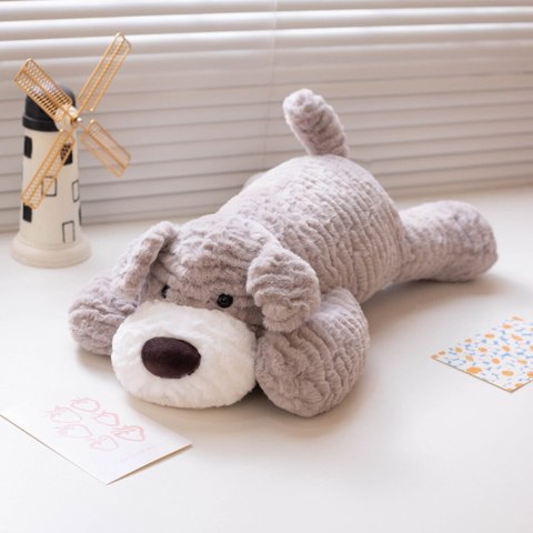 Pluszowa Maskotka Przytulanka Piesek Jasnoszary 30cm LEAN Toys Pluszowa Maskotka Przytulanka Piesek Jasnoszary 30cm LEAN Toys