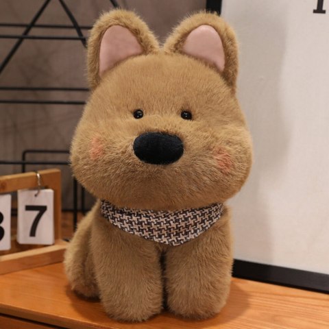 Pluszowa Maskotka Przytulanka Piesek Z Chustą Brązowy 25cm LEAN Toys Pluszowa Maskotka Przytulanka Piesek Z Chustą Brązowy 25cm LEAN Toys