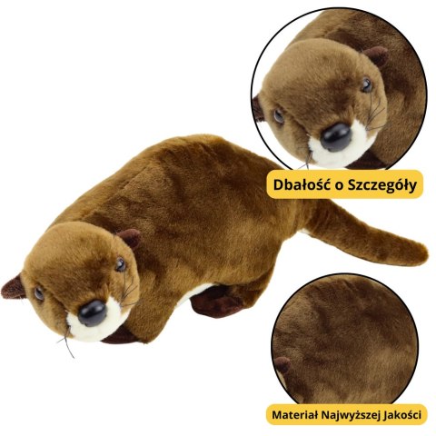 Pluszowa Maskotka Przytulanka Wydra Brązowa 37cm LEAN Toys Pluszowa Maskotka Przytulanka Wydra Brązowa 37cm LEAN Toys