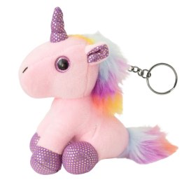 Pluszowy Jednorożec Brelok Metalowe Kółko Różowy 12cm LEAN TOYS