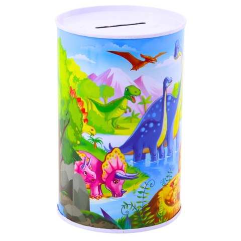 Skarbonka Z Dinozaurami Metalowa Kolorowa 13 x 8cm LEAN Toys Skarbonka Z Dinozaurami Metalowa Kolorowa 13 x 8cm LEAN Toys