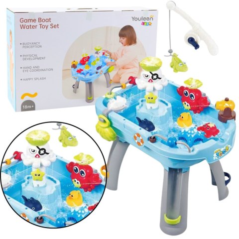 Stolik Interaktywny Wodny Łowienie Akcesoria Wodne Niebieski LEAN Toys Stolik Interaktywny Wodny Łowienie Akcesoria Wodne Niebieski LEAN Toys