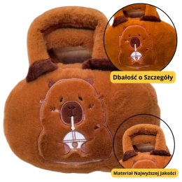 Torba Pluszowa Z Kapibarą Z Kubkiem Brązowy 20cm LEAN Toys
