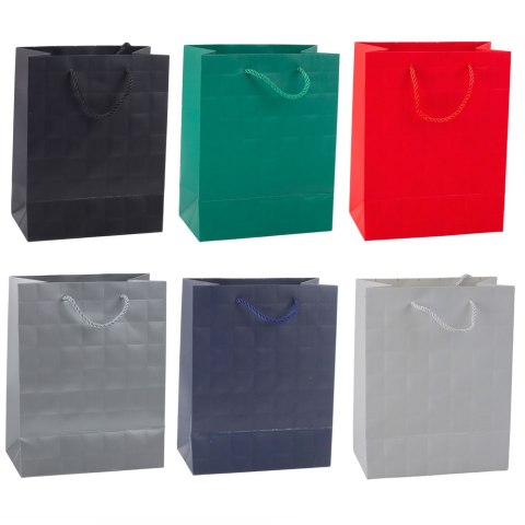 Torba Prezentowa Elegancka Tłoczone Kwadraty 23 x 18 x 10,5 cm LEAN Torba Prezentowa Elegancka Tłoczone Kwadraty 23 x 18 x 10,5 cm LEAN