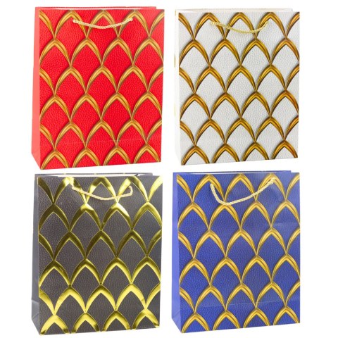 Torba Prezentowa Elegancka Złote Zdobienia 32 x 26 x 12 cm LEAN Torba Prezentowa Elegancka Złote Zdobienia 32 x 26 x 12 cm LEAN