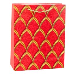 Torba Prezentowa Elegancka Złote Zdobienia 32 x 26 x 12 cm LEAN