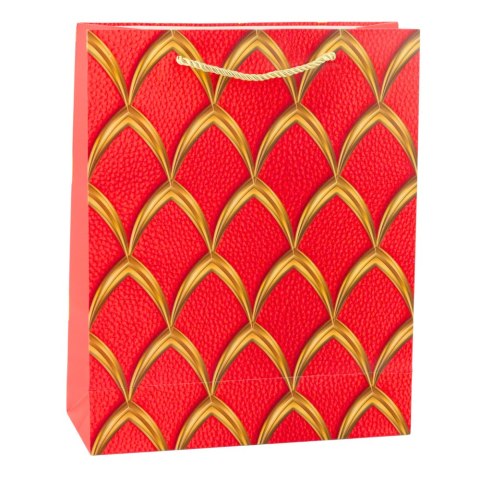 Torba Prezentowa Elegancka Złote Zdobienia 32 x 26 x 12 cm LEAN Torba Prezentowa Elegancka Złote Zdobienia 32 x 26 x 12 cm LEAN