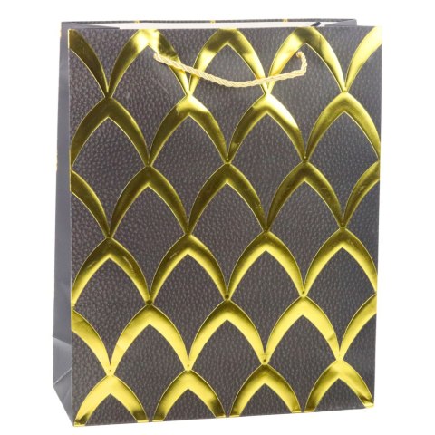 Torba Prezentowa Elegancka Złote Zdobienia 32 x 26 x 12 cm LEAN Torba Prezentowa Elegancka Złote Zdobienia 32 x 26 x 12 cm LEAN