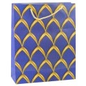 Torba Prezentowa Elegancka Złote Zdobienia 32 x 26 x 12 cm LEAN