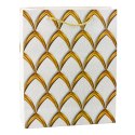 Torba Prezentowa Elegancka Złote Zdobienia 32 x 26 x 12 cm LEAN