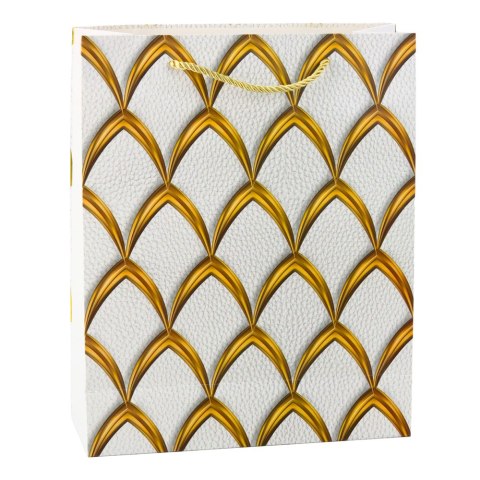 Torba Prezentowa Elegancka Złote Zdobienia 32 x 26 x 12 cm LEAN Torba Prezentowa Elegancka Złote Zdobienia 32 x 26 x 12 cm LEAN