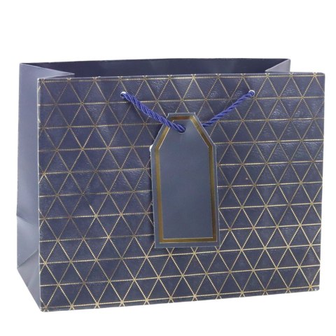 Torba Prezentowa Geometryczna Złote Linie 23 x 18 x 10 cm LEAN Torba Prezentowa Geometryczna Złote Linie 23 x 18 x 10 cm LEAN