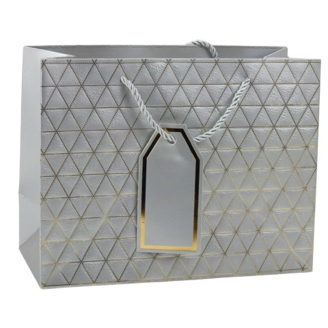 Torba Prezentowa Geometryczna Złote Linie 23 x 18 x 10 cm LEAN Torba Prezentowa Geometryczna Złote Linie 23 x 18 x 10 cm LEAN
