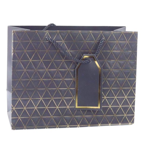 Torba Prezentowa Geometryczna Złote Linie 23 x 18 x 10 cm LEAN Torba Prezentowa Geometryczna Złote Linie 23 x 18 x 10 cm LEAN