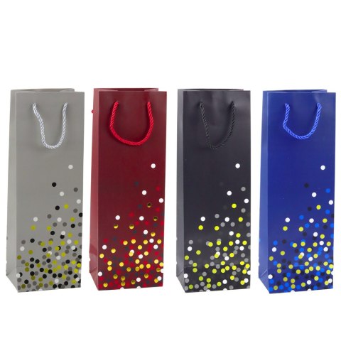 Torba Prezentowa Na Butelkę Wino W Kropki 36 x 12 x 9cm LEAN Torba Prezentowa Na Butelkę Wino W Kropki 36 x 12 x 9cm LEAN