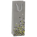 Torba Prezentowa Na Butelkę Wino W Kropki 36 x 12 x 9cm LEAN