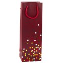 Torba Prezentowa Na Butelkę Wino W Kropki 36 x 12 x 9cm LEAN