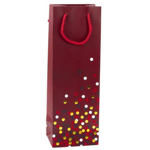 Torba Prezentowa Na Butelkę Wino W Kropki 36 x 12 x 9cm LEAN Torba Prezentowa Na Butelkę Wino W Kropki 36 x 12 x 9cm LEAN