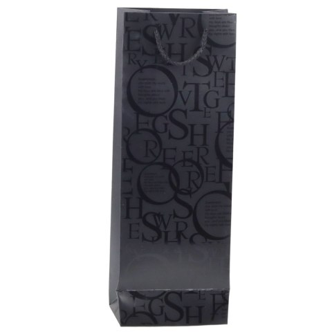 Torba Prezentowa Na Butelkę Wino Wzór Z Napisami 35 x 12 x 9 cm LEAN Torba Prezentowa Na Butelkę Wino Wzór Z Napisami 35 x 12 x 9 cm LEAN