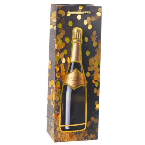 Torba Prezentowa Na Wino Butelkę Papierowa Szampan 35 x 12 x 9 cm LEAN Torba Prezentowa Na Wino Butelkę Papierowa Szampan 35 x 12 x 9 cm LEAN