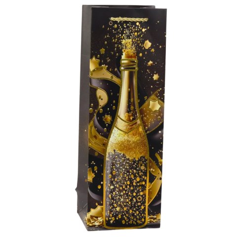 Torba Prezentowa Na Wino Butelkę Papierowa Szampan 35 x 12 x 9 cm LEAN Torba Prezentowa Na Wino Butelkę Papierowa Szampan 35 x 12 x 9 cm LEAN
