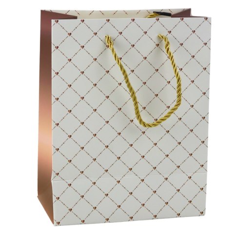 Torba Prezentowa Papierowa Błyszczące Serduszka 23 x 18 x 10,5 cm LEAN Torba Prezentowa Papierowa Błyszczące Serduszka 23 x 18 x 10,5 cm LEAN