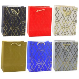 Torba Prezentowa Papierowa Elegancka Złote Wzory 23 x 18 x 10,5 cm LEAN