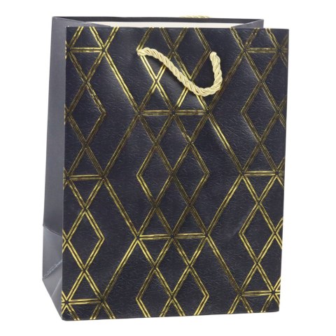 Torba Prezentowa Papierowa Elegancka Złote Wzory 23 x 18 x 10,5 cm LEAN Torba Prezentowa Papierowa Elegancka Złote Wzory 23 x 18 x 10,5 cm LEAN
