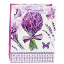 Torba Prezentowa Papierowa Lawenda Brokatowe Elementy 23 x 18 x 10,5 cm LEAN