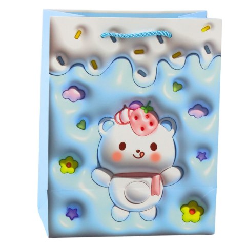 Torba Prezentowa Papierowa Miś Pastelowe Kolory 23 x 18 x 10,5 cm LEAN Torba Prezentowa Papierowa Miś Pastelowe Kolory 23 x 18 x 10,5 cm LEAN