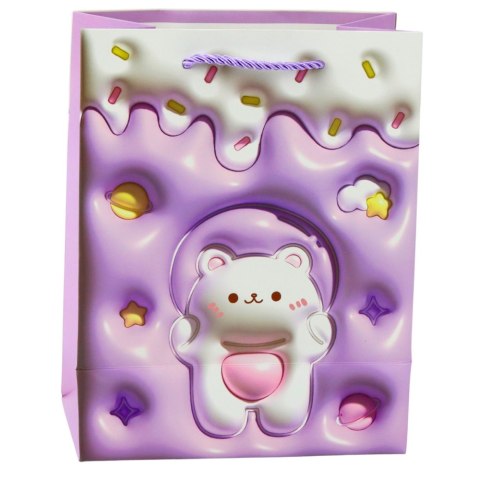 Torba Prezentowa Papierowa Miś Pastelowe Kolory 23 x 18 x 10,5 cm LEAN Torba Prezentowa Papierowa Miś Pastelowe Kolory 23 x 18 x 10,5 cm LEAN